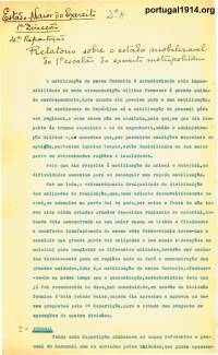 Relatório sobre o estado mobilizavel do 1º escalão do exército metropolitano
