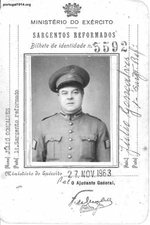 O 1º Sargento Reformado Júlio Gonçalves