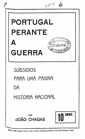 Portugal perante a guerra : subsidios para uma pagina da historia nacional